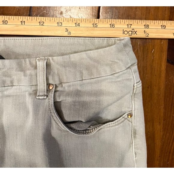 Chico’s So Slimming beige cotton denim pants size 2 ankle length - Picture 7 of 9